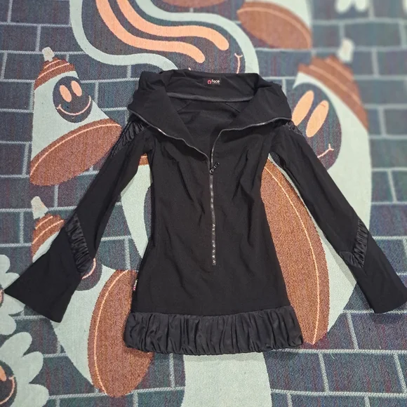 🌈SATIN RUCHED DETAIL TUNIC TOP-S - Picture 2 of 7